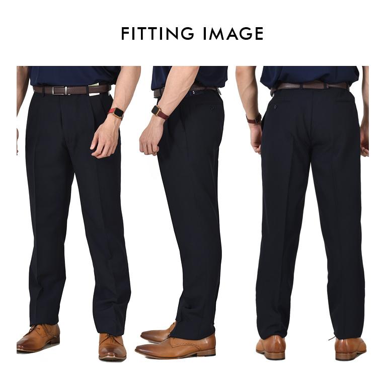 大きいサイズ メンズ JEWELMAN アジャスター付 ツータック スラックス ウォッシャブル 20800 | ブランド登録なし | 03