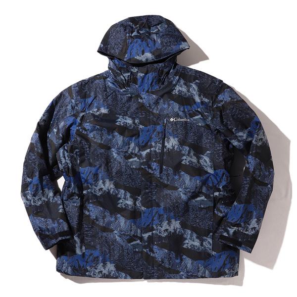 大きいサイズ メンズ Columbia コロンビア ライナー付 3WAY フーデッド ジャケット Whirlibird V Printed Interchange Jacket USA直輸入 2105031 | Columbia | 05