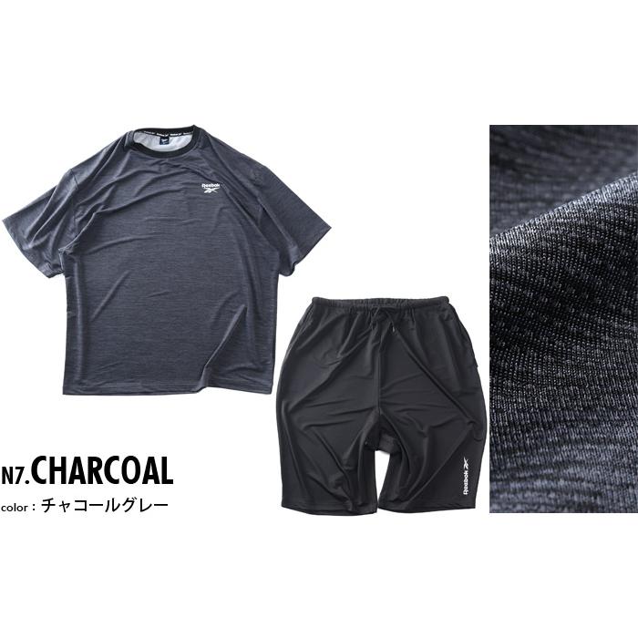 大きいサイズ メンズ REEBOK リーボック エステルベア天 半袖 Tシャツ + ハーフパンツ 上下セット 春夏新作 21633ny 【fre】 爆買 | Reebok | 01