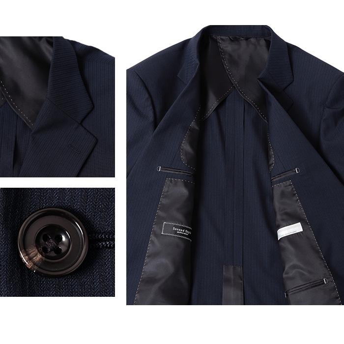 大きいサイズ メンズ スリーピース 2ツ釦スーツ ビジネススーツ スーツ ベスト付き リクルートスーツ 上下セット 秋冬新作 2399 【t2502】 | ブランド登録なし | 03
