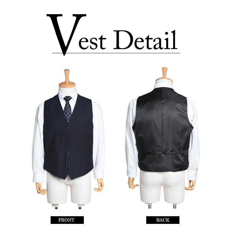 大きいサイズ メンズ スリーピース 2ツ釦スーツ ビジネススーツ スーツ ベスト付き リクルートスーツ 上下セット 秋冬新作 2399 【t2502】 | ブランド登録なし | 04