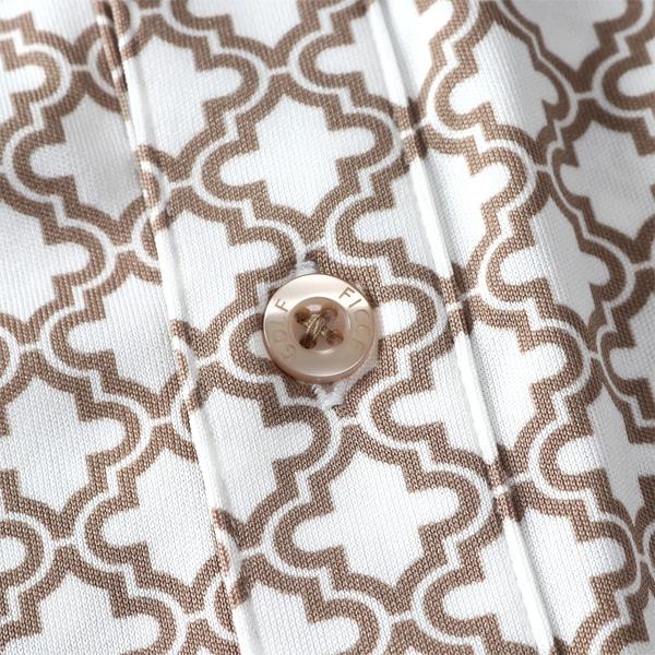 大きいサイズ メンズ FICCE GOLF フィッチェゴルフ 吸汗速乾 ストレッチ 幾何学柄 半袖 ポロシャツ ゴルフウェア 242711 | FICCE | 11