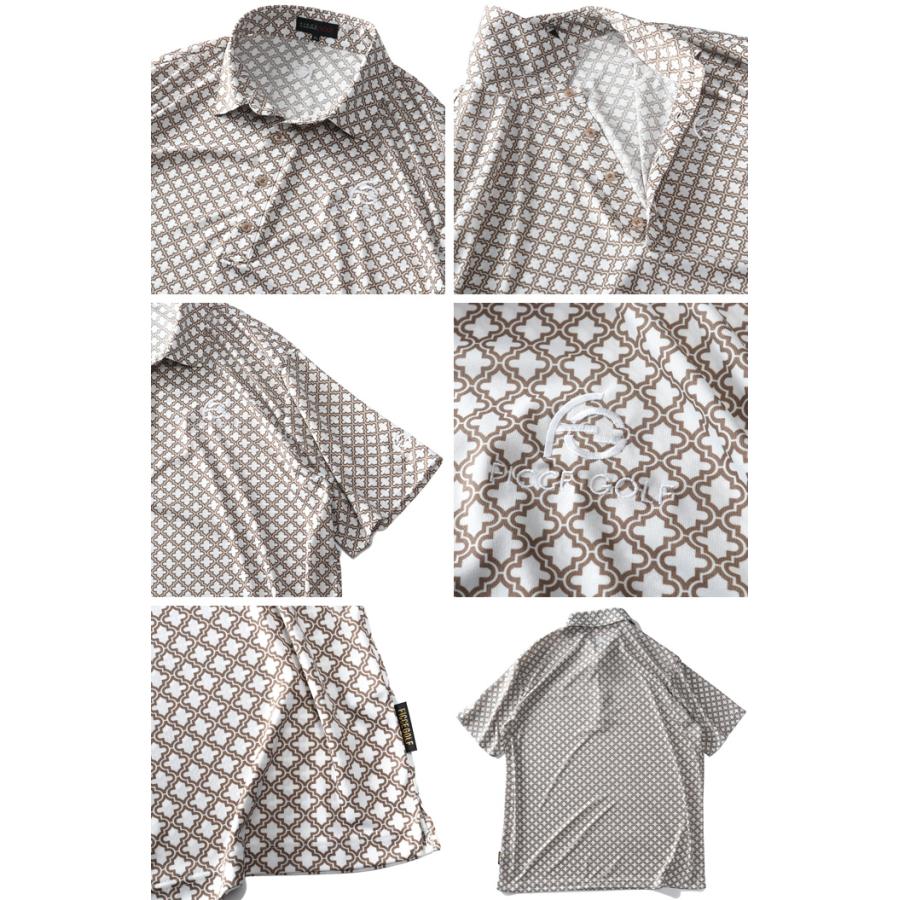 大きいサイズ メンズ FICCE GOLF フィッチェゴルフ 吸汗速乾 ストレッチ 幾何学柄 半袖 ポロシャツ ゴルフウェア 242711 | FICCE | 02