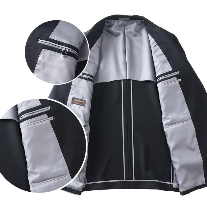 大きいサイズ メンズ OXFORD CLASSIC シングル 2ツ釦 フォーマル スーツ アジャスター付 ブラックフォーマル 礼服 冠婚葬祭 春夏新作 2470b 【fre】 | ブランド登録なし | 05