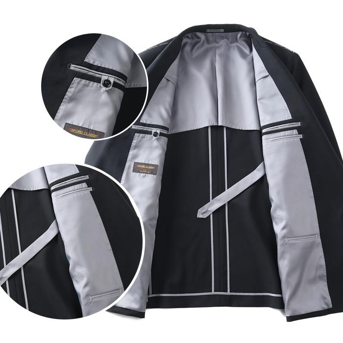 大きいサイズ メンズ OXFORD CLASSIC 4ツ釦 1ツ掛け ダブル フォーマル スーツ アジャスター付 ブラックフォーマル 礼服 冠婚葬祭 春夏新作 2471b 【fre】 | ブランド登録なし | 05