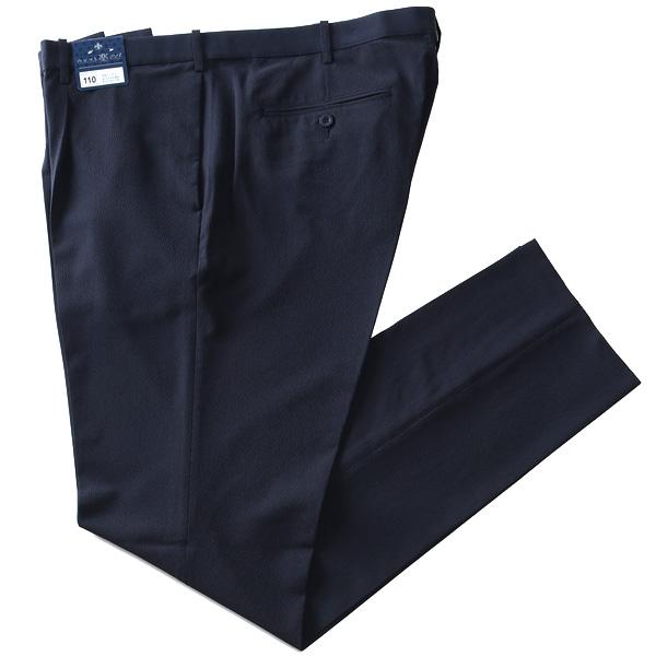 大きいサイズ メンズ ウエストゴム ストレッチ ワンタック スラックス