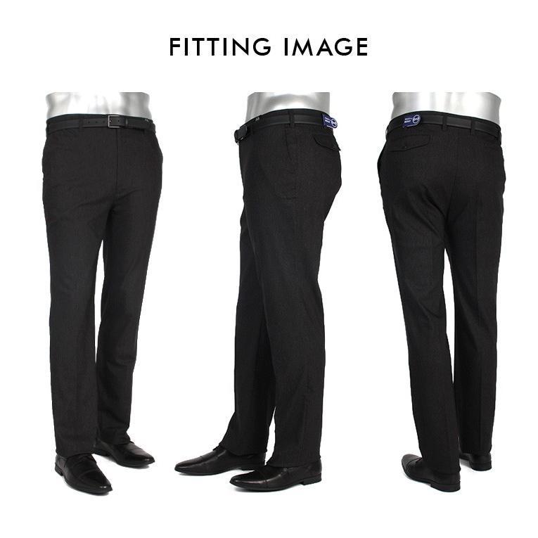 大きいサイズ メンズ Miramoda ストレッチ無地ノータックスラックス