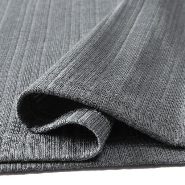 大きいサイズ メンズ SKKONE COLLECTION テレコ Vネック ロング Tシャツ 29492 | SKKONE | 11