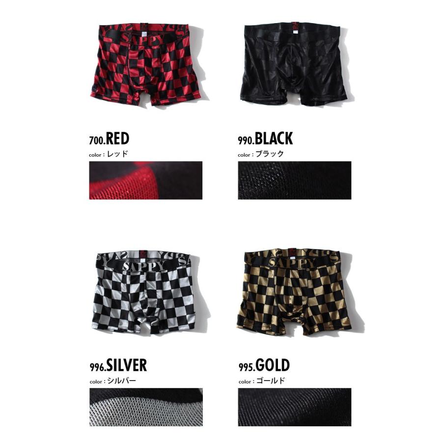 SAPPY（サピー） 大きいサイズ メンズ メタリックチェッカーボクサー