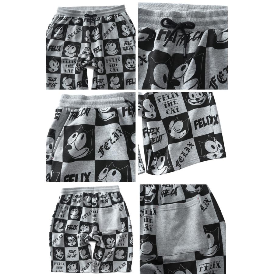 大きいサイズ メンズ FELIX フィリックス 裏毛 総柄 スウェット ショーツ ショートパンツ ハーフパンツ 315642 | ブランド登録なし | 02