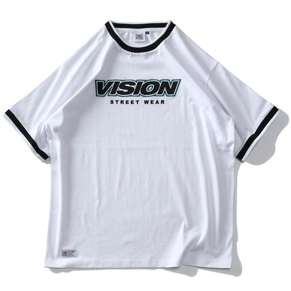 大きいサイズ メンズ VISION STREET WEAR リブライン ロゴ刺繍 半袖 Tシャツ 3505702 | VISION STREET WEAR | 10