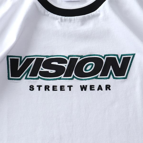 大きいサイズ メンズ VISION STREET WEAR リブライン ロゴ刺繍 半袖 Tシャツ 3505702 | VISION STREET WEAR | 11