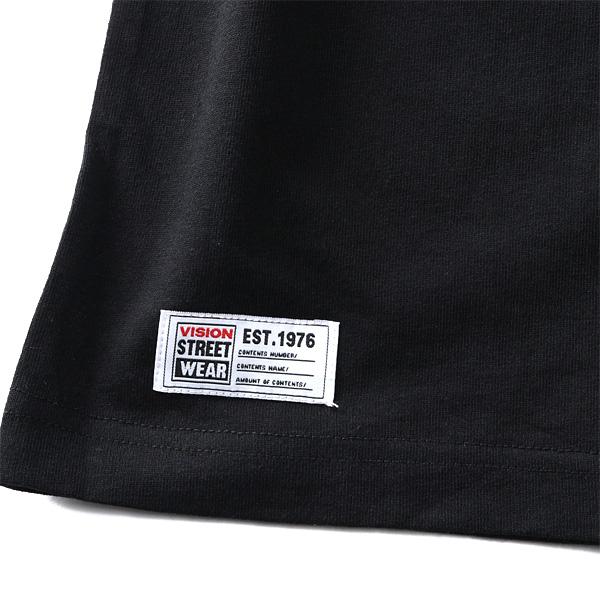 大きいサイズ メンズ VISION STREET WEAR リブライン ロゴ刺繍 半袖 Tシャツ 3505702 | VISION STREET WEAR | 18
