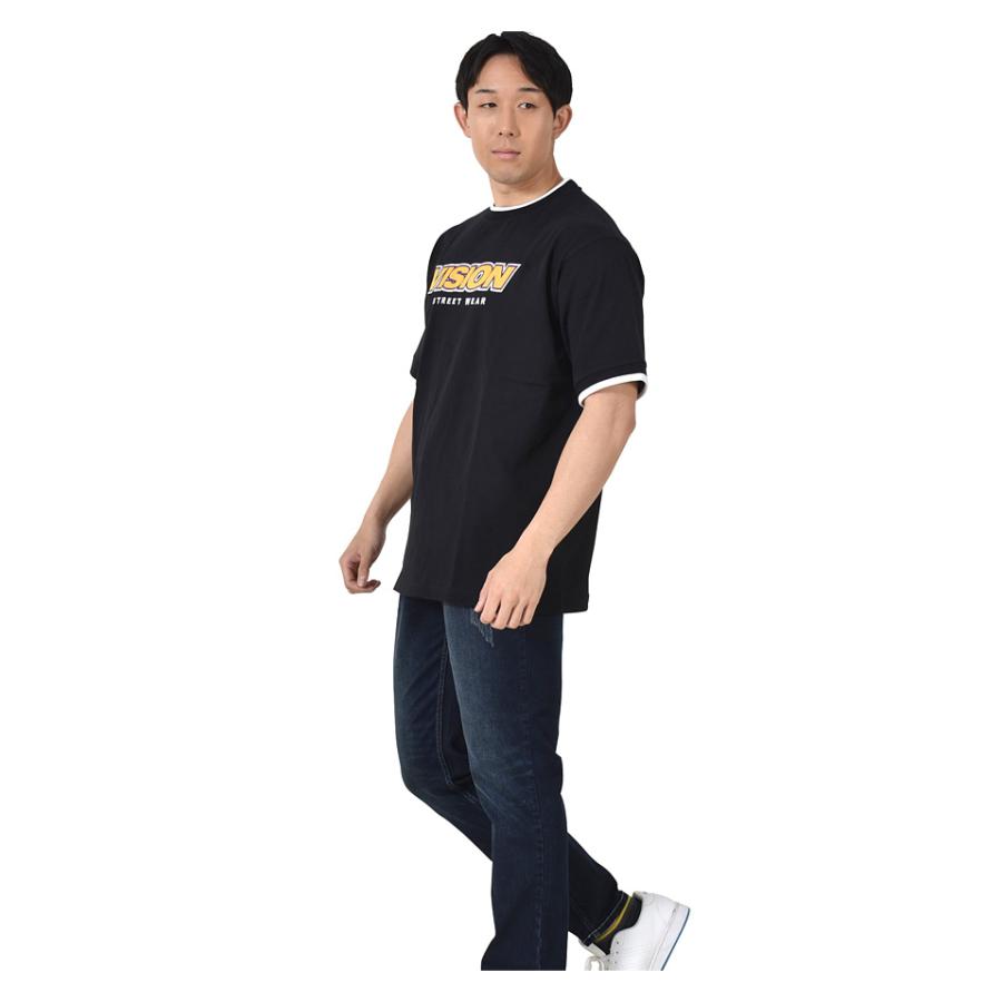 大きいサイズ メンズ VISION STREET WEAR リブライン ロゴ刺繍 半袖 Tシャツ 3505702 | VISION STREET WEAR | 05