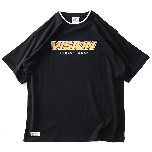 大きいサイズ メンズ VISION STREET WEAR リブライン ロゴ刺繍 半袖 Tシャツ 3505702 | VISION STREET WEAR | 08