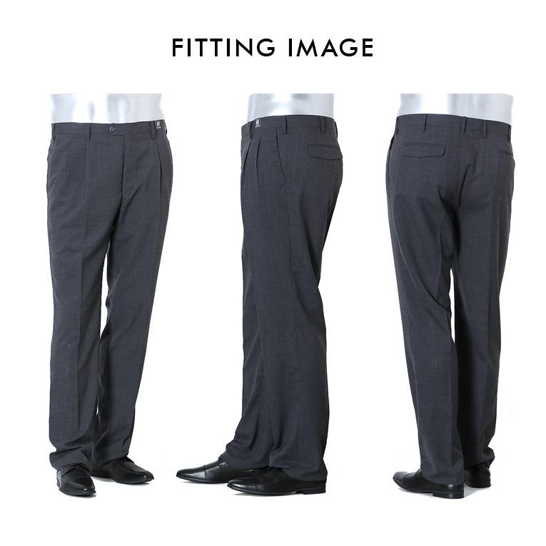 大きいサイズ メンズ ウォッシャブル ループ付ツータックスラックス 3614 | ブランド登録なし | 03