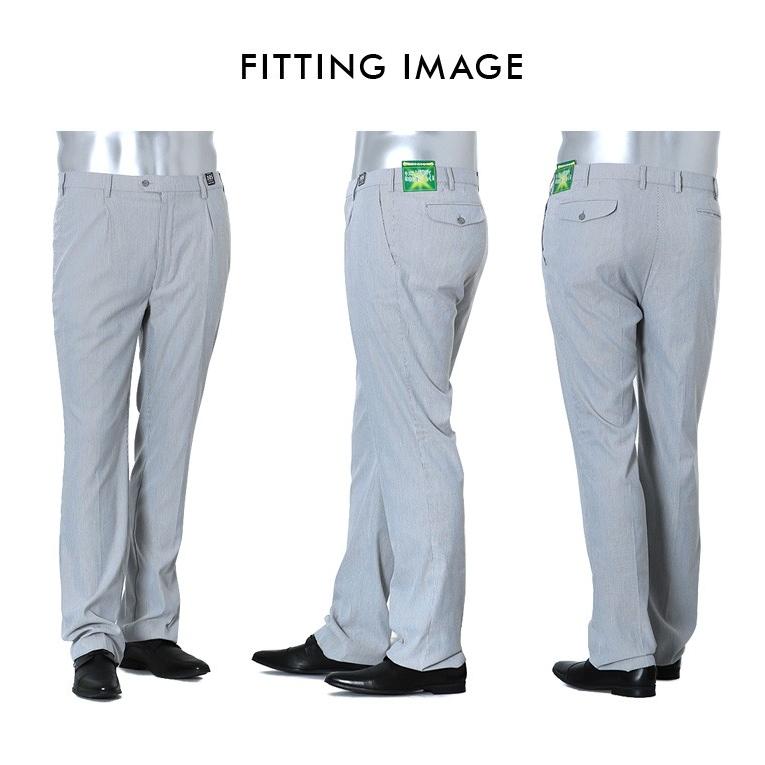 大きいサイズ メンズ Miramoda コードレーンスーパーストレッチワンタックスラックス 3815