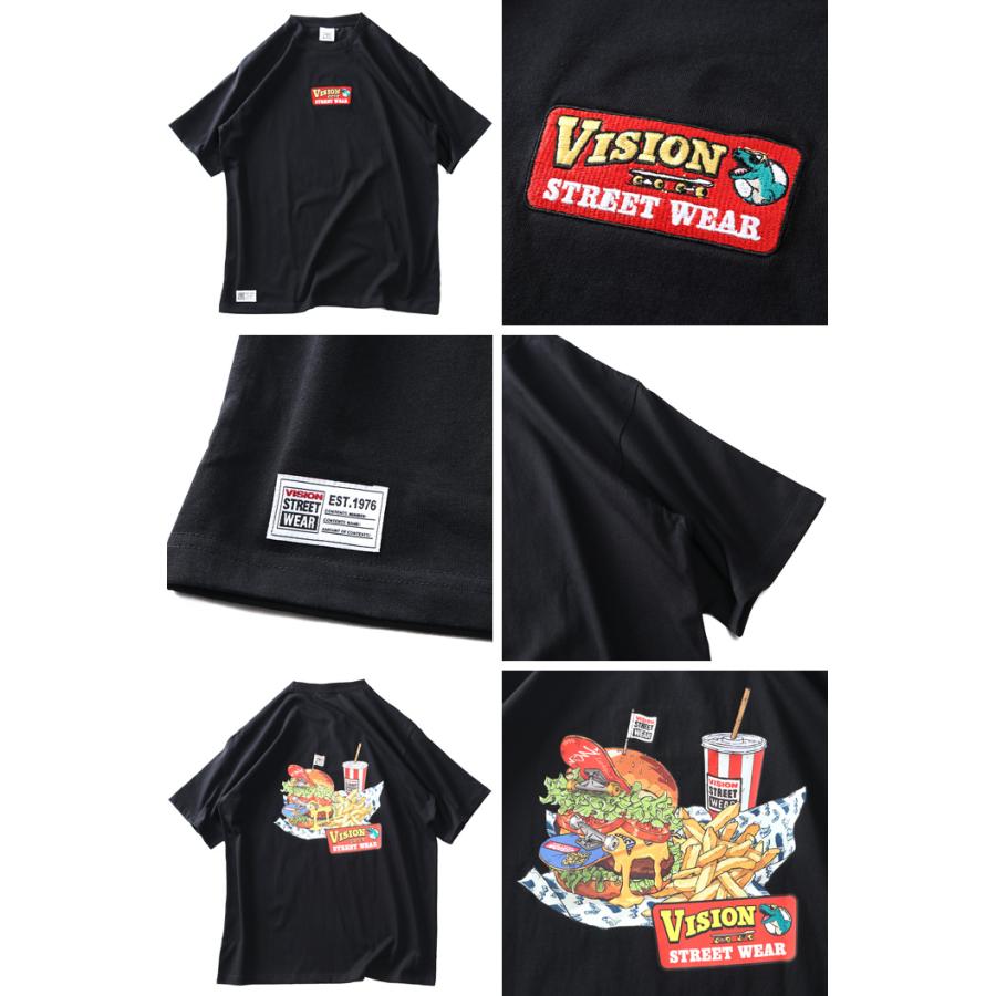 大きいサイズ メンズ VISION STREET WEAR スケボーバーガー プリント 半袖 Tシャツ 4505701 | VISION STREET WEAR | 02