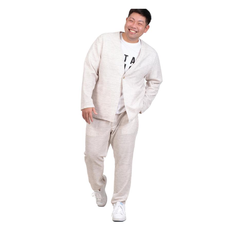 大きいサイズ メンズ SARTORIA BELLINI セットアップ ノルマンディー リネン ワンタック パンツ 麻混 ストレッチ 軽量 ウォッシャブル 522003b | Sartoria Bellini | 06