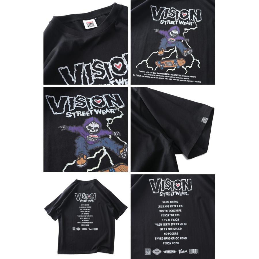 大きいサイズ メンズ VISION STREET WEAR スカルスケータープリント 半袖 Tシャツ 5505701 | VISION STREET WEAR | 02