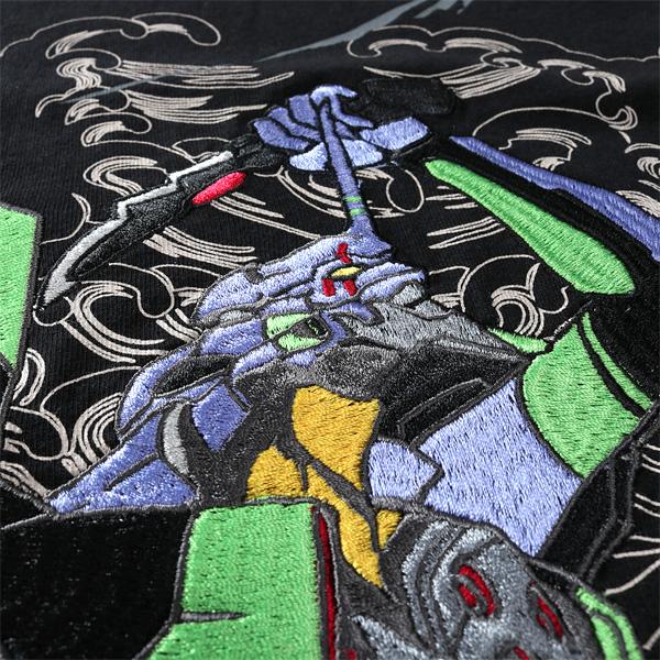 大きいサイズ メンズ EVANGELION × 錦 エヴァンゲリオン×ニシキ 初号機VS赤龍 刺繍 半袖 Tシャツ 554369k | ブランド登録なし | 13