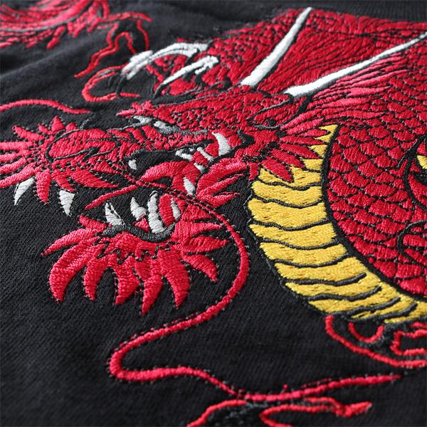 大きいサイズ メンズ EVANGELION × 錦 エヴァンゲリオン×ニシキ 初号機VS赤龍 刺繍 半袖 Tシャツ 554369k | ブランド登録なし | 14
