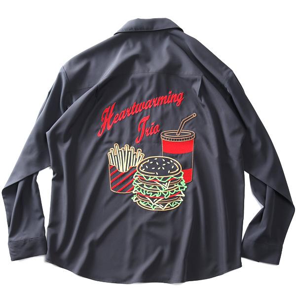 大きいサイズ メンズ PANASPUR パナシュプール バック刺繍 シャツ 吸水