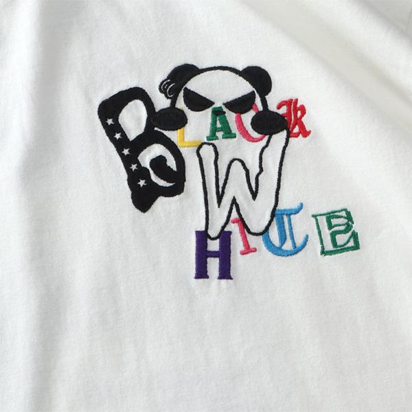 大きいサイズ メンズ B/W-PDJ RELAX ペイズリー柄 刺繍 プリント 半袖