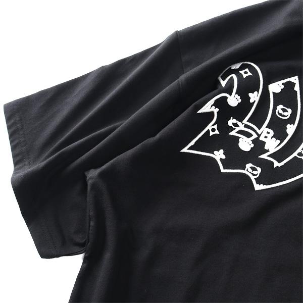 大きいサイズ メンズ B/W-PDJ RELAX パンダ 刺繍 プリント 半袖 T