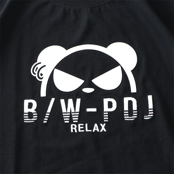 大きいサイズ メンズ B/W-PDJ RELAX パンディエスタ センターロゴ ロング Tシャツ 592850k｜bmo｜09