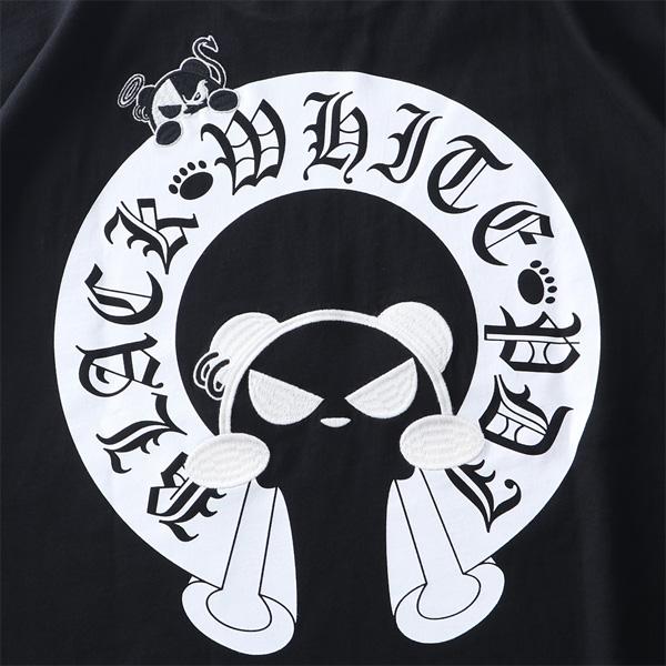 大きいサイズ メンズ B/W-PDJ RELAX アイコンパターン ロング Tシャツ