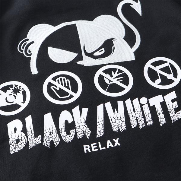 大きいサイズ メンズ B/W-PDJ RELAX PANDA プルオーバー パーカー 秋冬