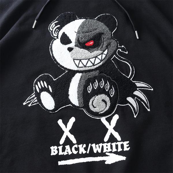 大きいサイズ メンズ B/W-PDJ RELAX PANDA プルオーバー パーカー 秋冬