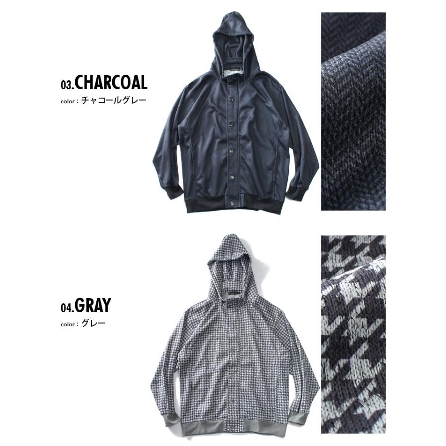 大きいサイズ メンズ PLEGGI プレッジ ニット フリース 総柄 スタンド