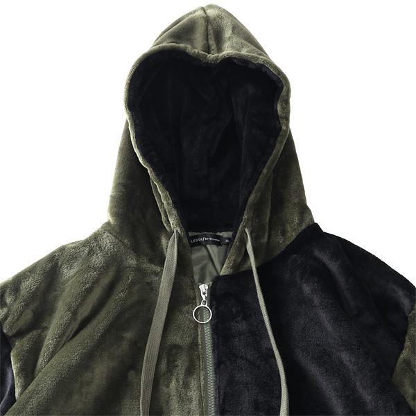 大きいサイズ メンズ PLEGGI プレッジ 両面ボア マルチカラー フルジップ パーカー 64-85528-2 大きいサイズ メンズ PLEGGI プレッジ 両面ボア マルチカラー