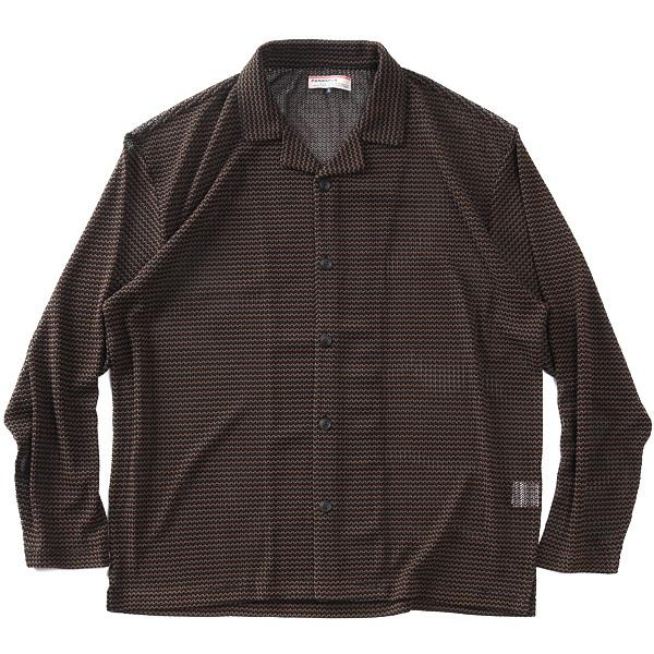 大きいサイズ メンズ PANASPUR パナシュプール ラッセル編み 長袖 シャツ 春夏新作 6402-727 【fre】 | ブランド登録なし | 07