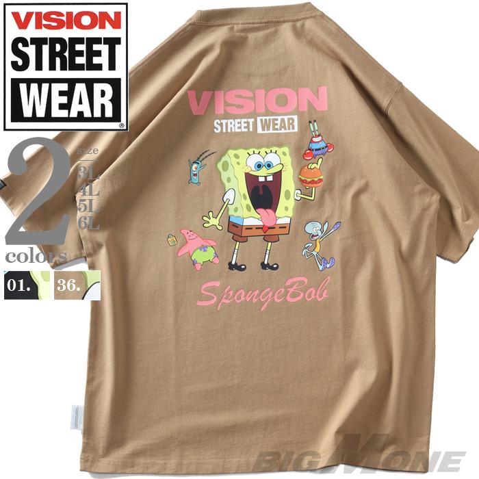 大きいサイズ メンズ VISION STREET WEAR スポンジボブコラボ 半袖 Tシャツ 春夏新作 6505704 | VISION STREET WEAR