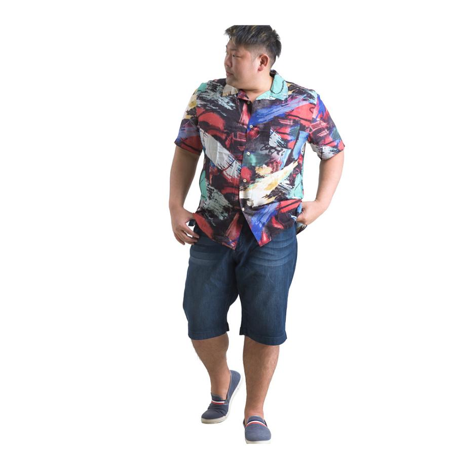 大きいサイズ メンズ DANIEL DODD 半袖 プリント レーヨン オープン シャツ アロハシャツ 653-210201 | Daniel Dodd | 03