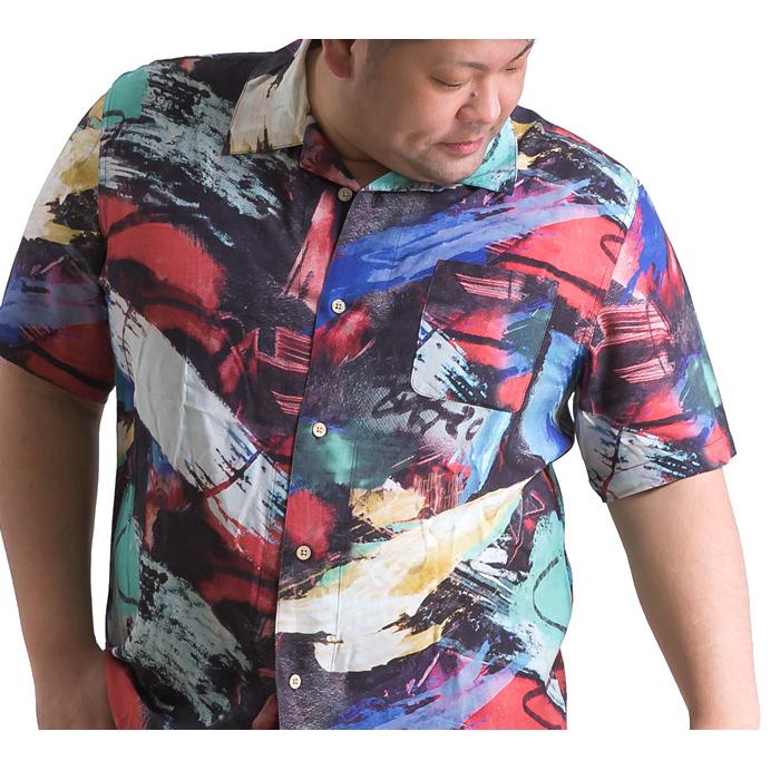 大きいサイズ メンズ DANIEL DODD 半袖 プリント レーヨン オープン シャツ アロハシャツ 653-210201 | Daniel Dodd | 07