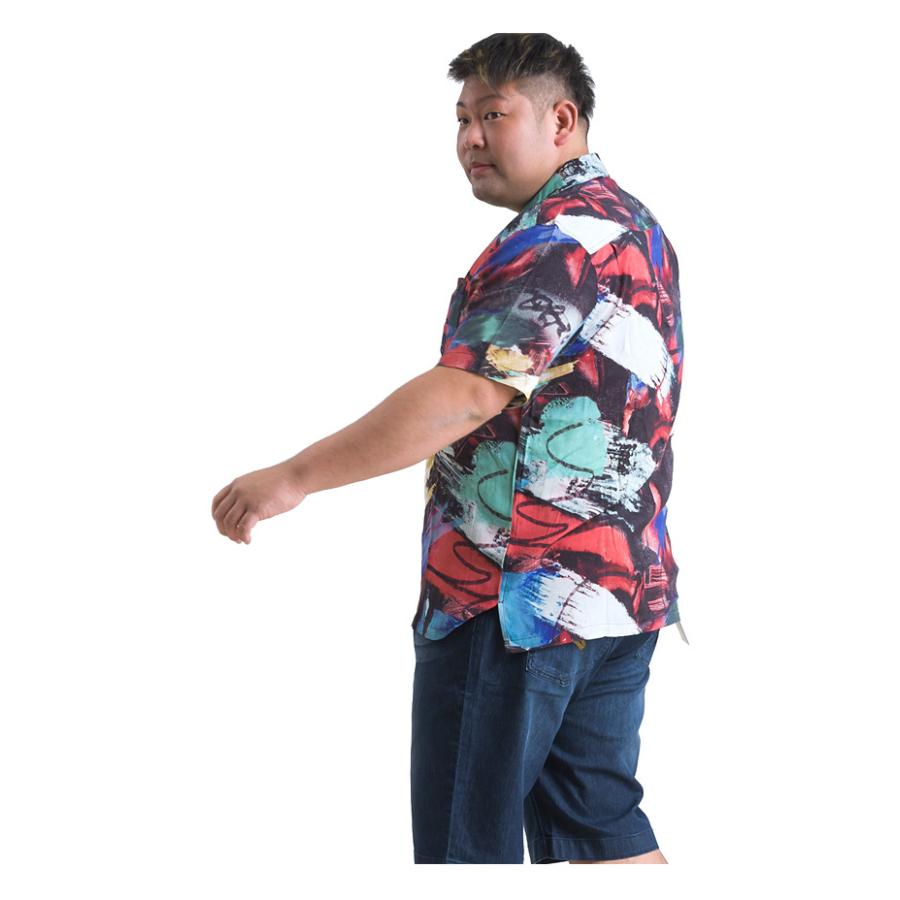 大きいサイズ メンズ DANIEL DODD 半袖 プリント レーヨン オープン シャツ アロハシャツ 653-210201 | Daniel Dodd | 08