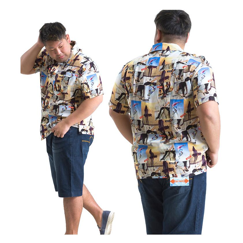 大きいサイズ メンズ DANIEL DODD 半袖 プリント レーヨン オープン シャツ アロハシャツ 653-210201 | Daniel Dodd | 09