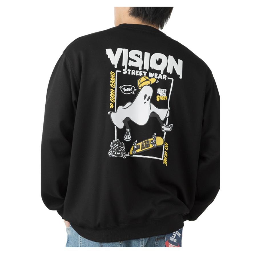 大きいサイズ メンズ VISION STREET WEAR ゴースト トレーナー 秋冬新作 6705701 【fre】 爆買 | VISION STREET WEAR | 08