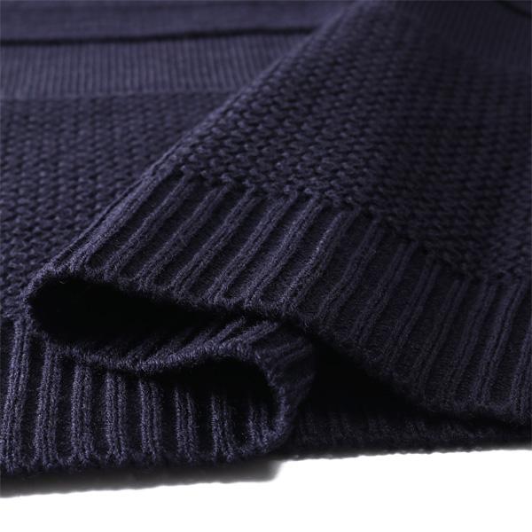 Sartoria Bellini 大きいサイズ メンズ 国産 ウールブレンド 7G編み柄