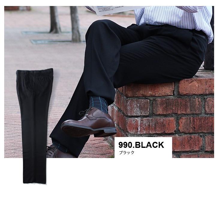 大きいサイズ メンズ ヘリンボン柄 ウエスト ストレッチ 風通る ツータック スラックス 8212b | ブランド登録なし | 06