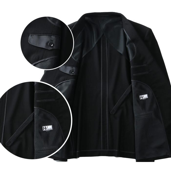 大きいサイズ メンズ Hai-Vaseron 4ツ釦 1ツ掛け ダブル アジャスター