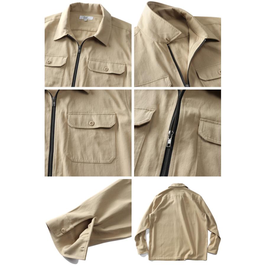 Daniel Dodd 大きいサイズ メンズ ミリタリー ジップ シャツ 916