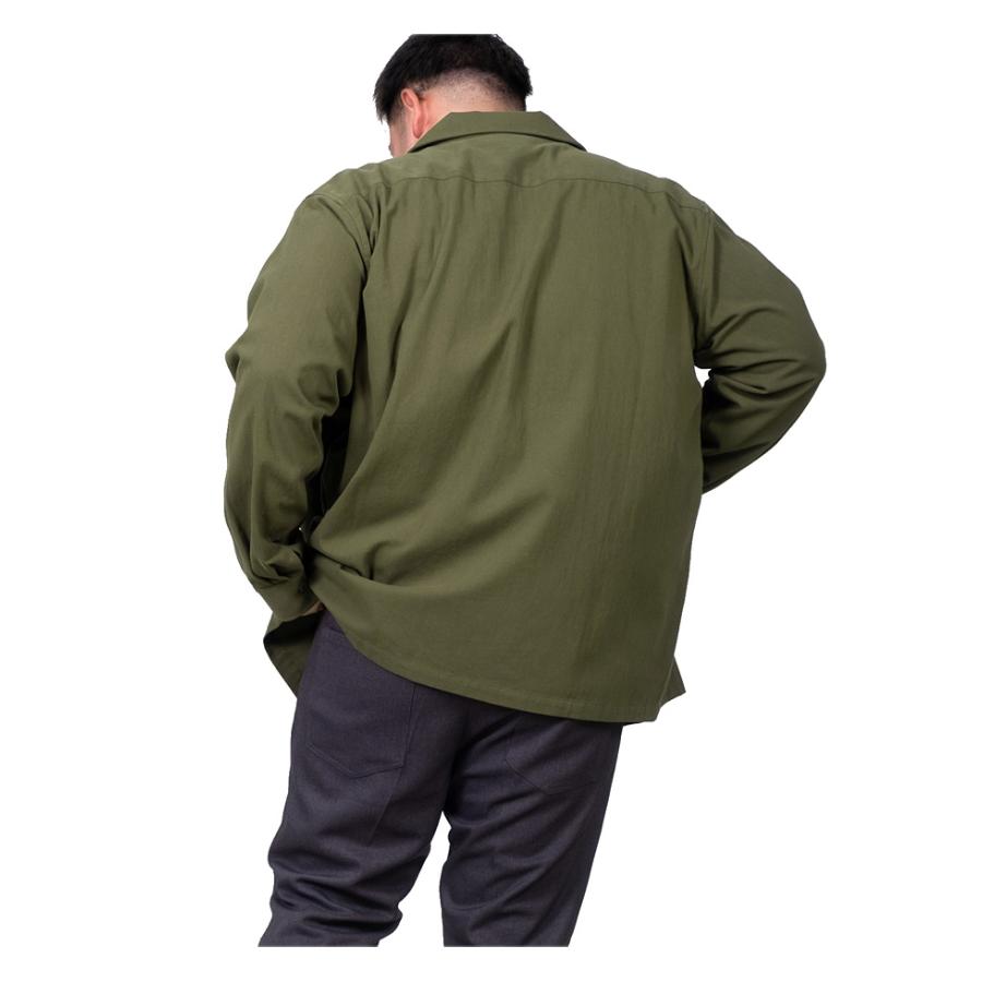 Daniel Dodd 大きいサイズ メンズ ミリタリー ジップ シャツ 916