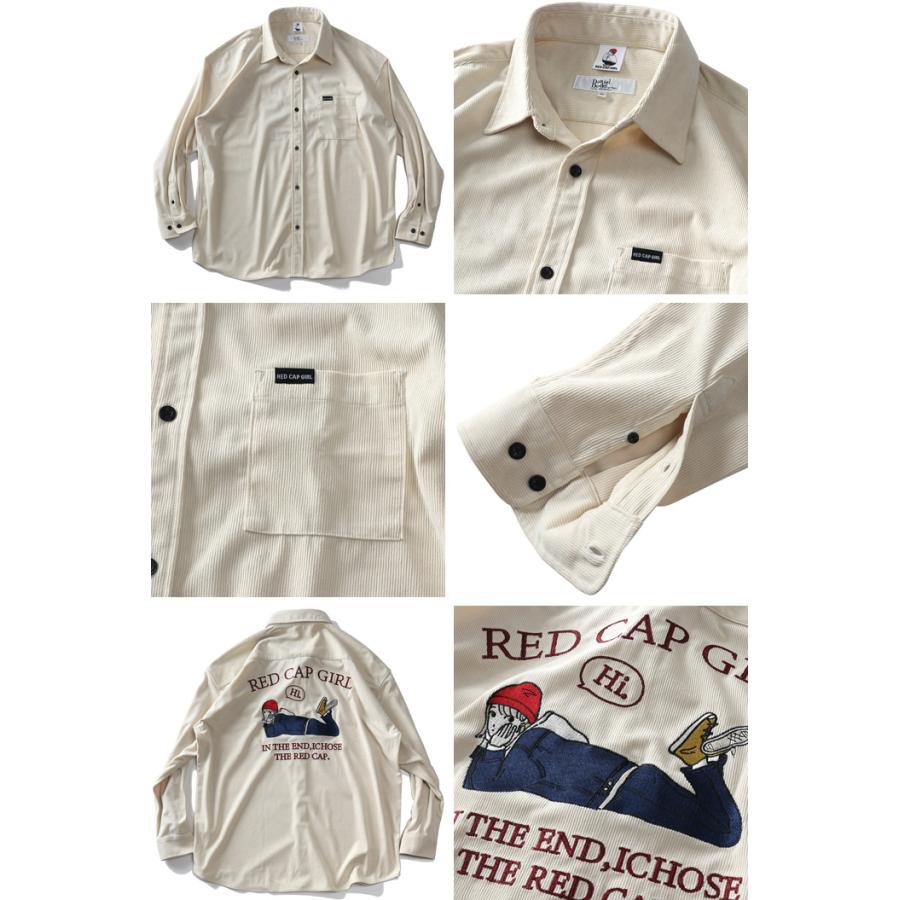 Daniel Dodd 大きいサイズ メンズ バック刺繍 コーデュロイ シャツ