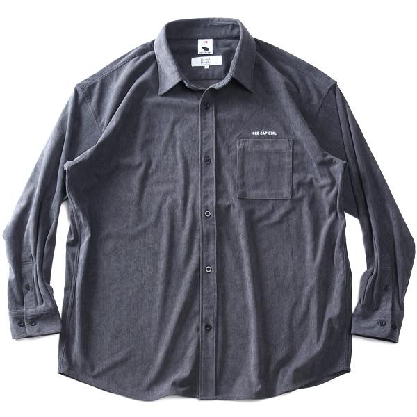 大きいサイズ メンズ DANIEL DODD バック刺繍 コーデュロイ シャツ