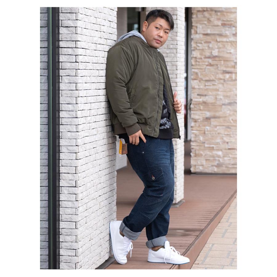 Daniel Dodd 大きいサイズ メンズ フード脱着 薄中綿 MA-1 ジャケット